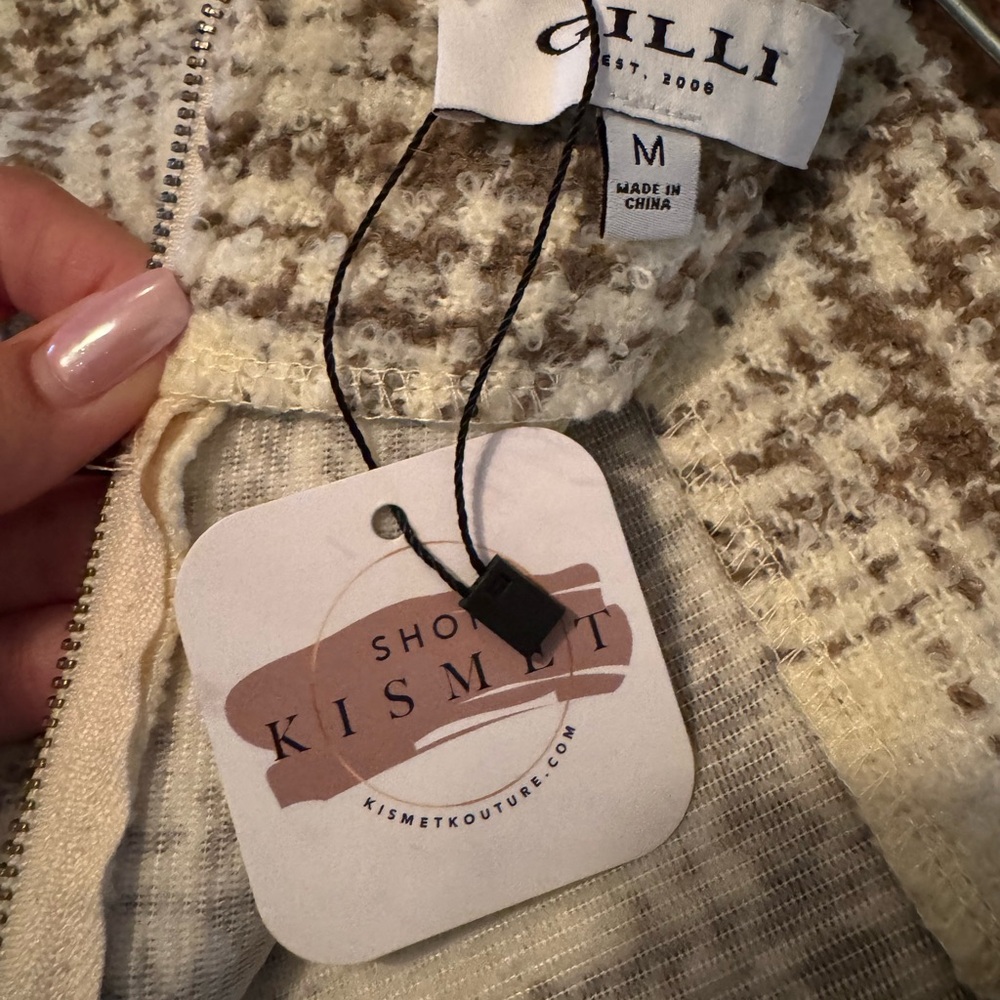 NWT Gilli Plaid Mini Skirt in Brown and Cream - Picture 4 of 5